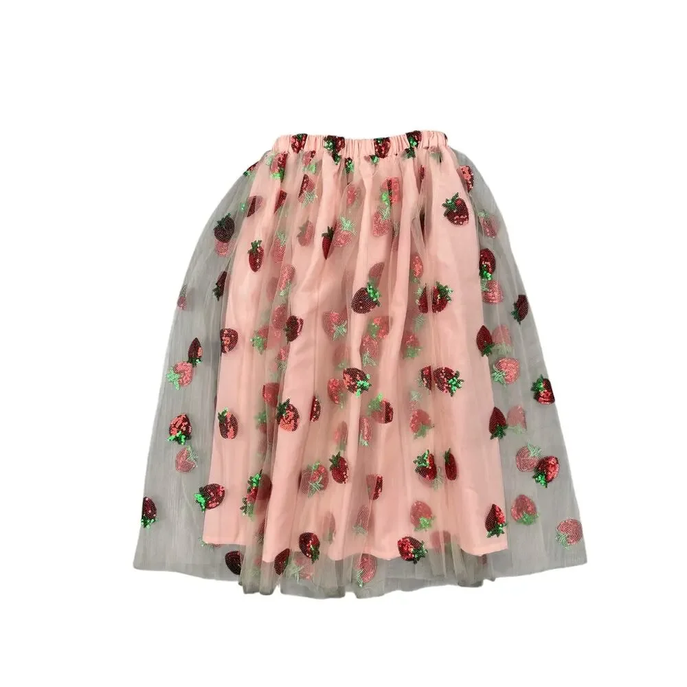 Magnolia Park Strawberry Skirt Pink — Size Small